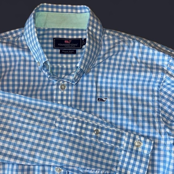 Vineyard Vines Other - Vineyard Vines Youth L Whale Shirt – Blue Gingham – 100% Cotton